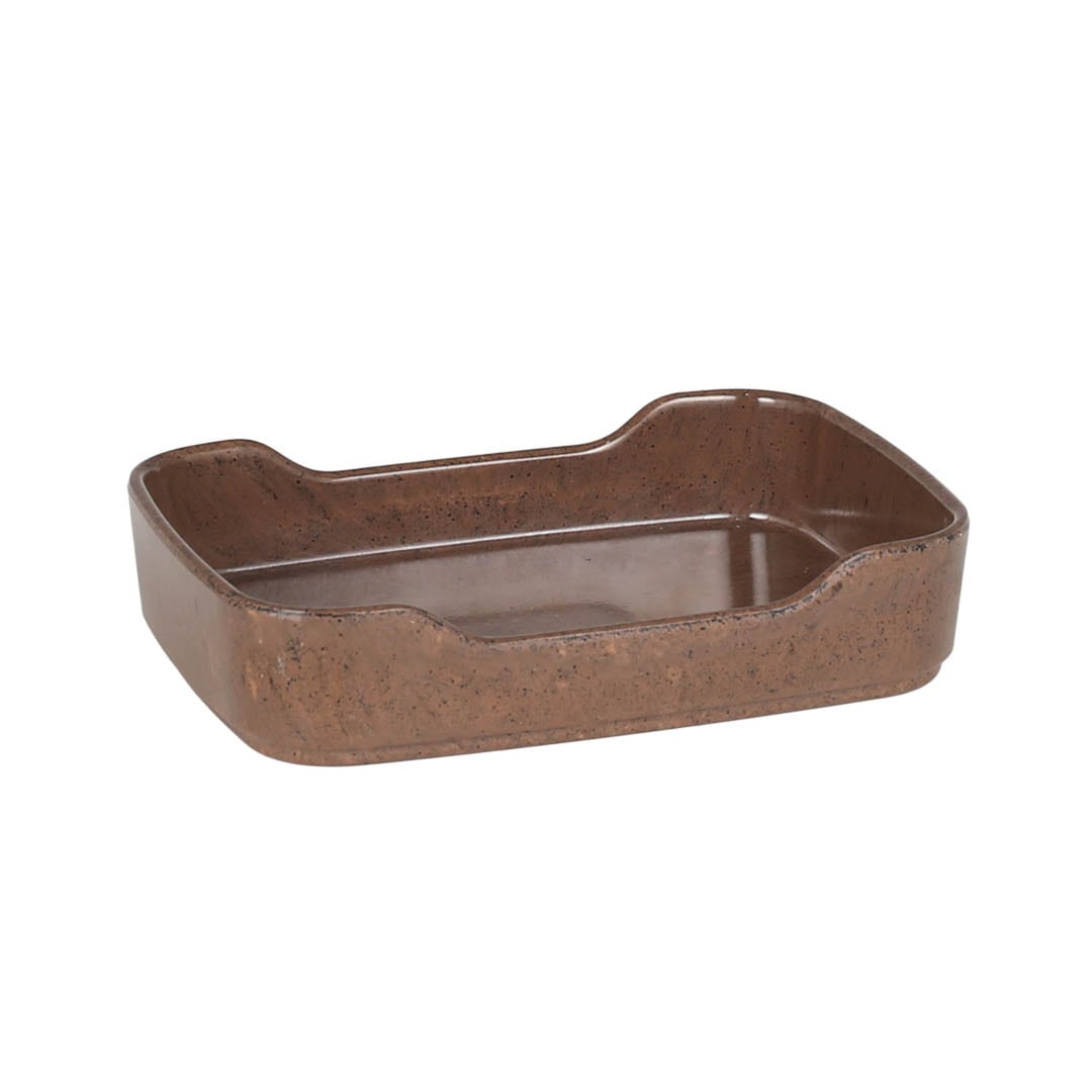 MIXED-MELAMINE STACKING TRAY BROWN