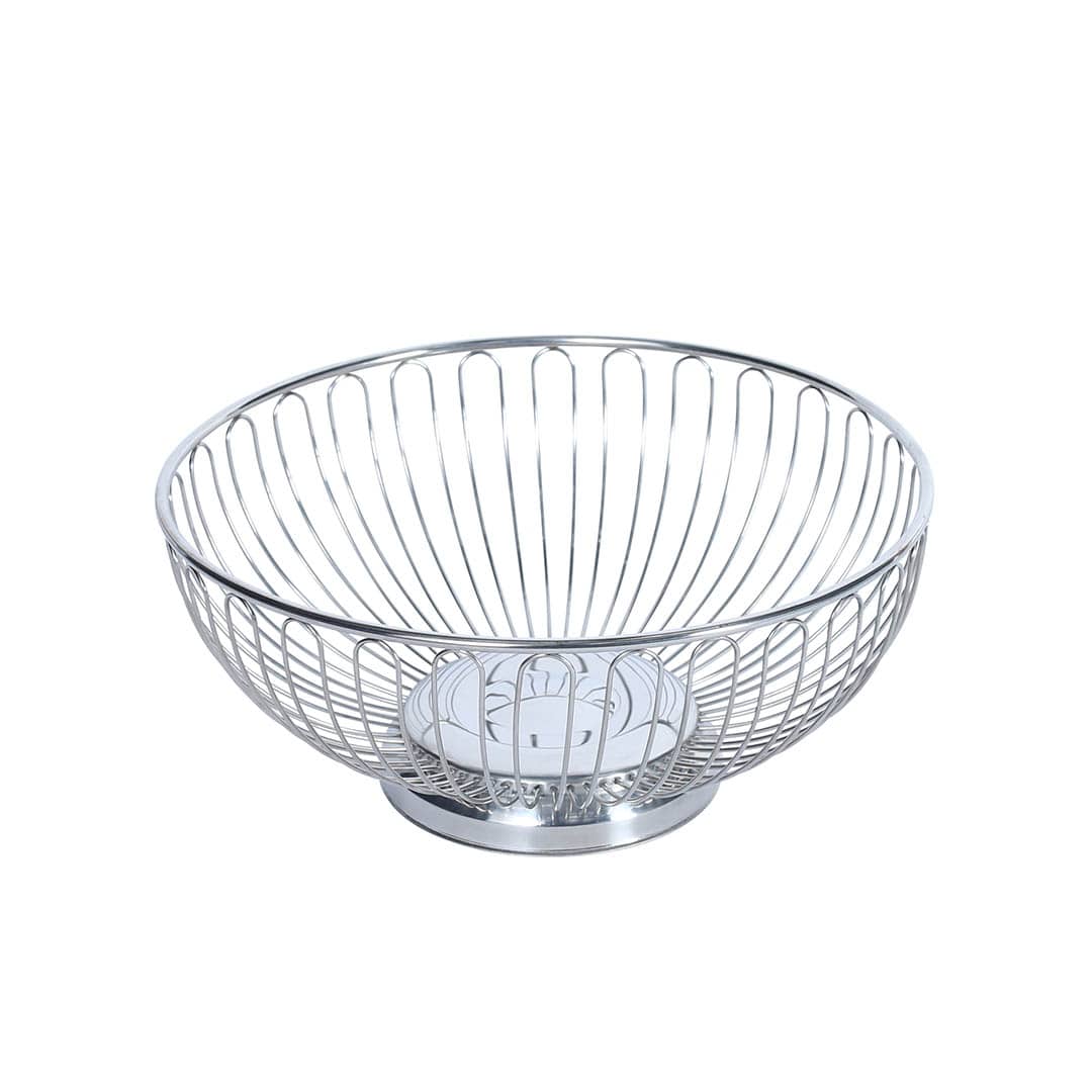 STAINLESS TABLETOP BASKET ROUND L