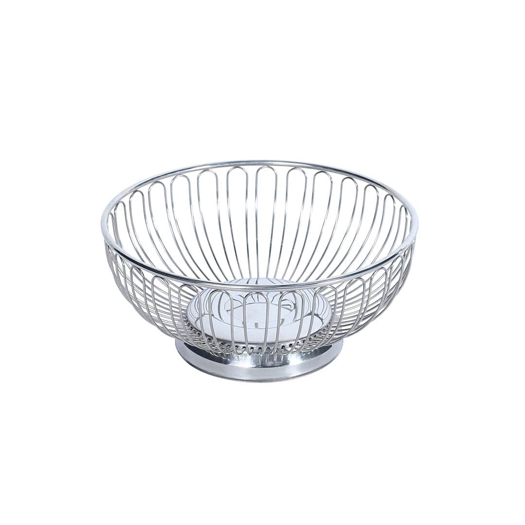 STAINLESS TABLETOP BASKET ROUND S
