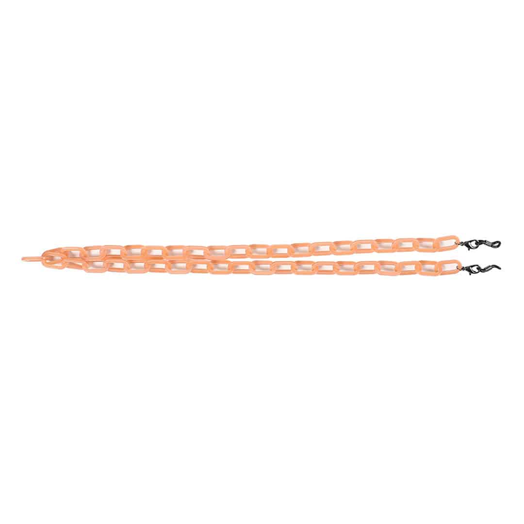 ACETATE CHAIN OBLONG PEACH