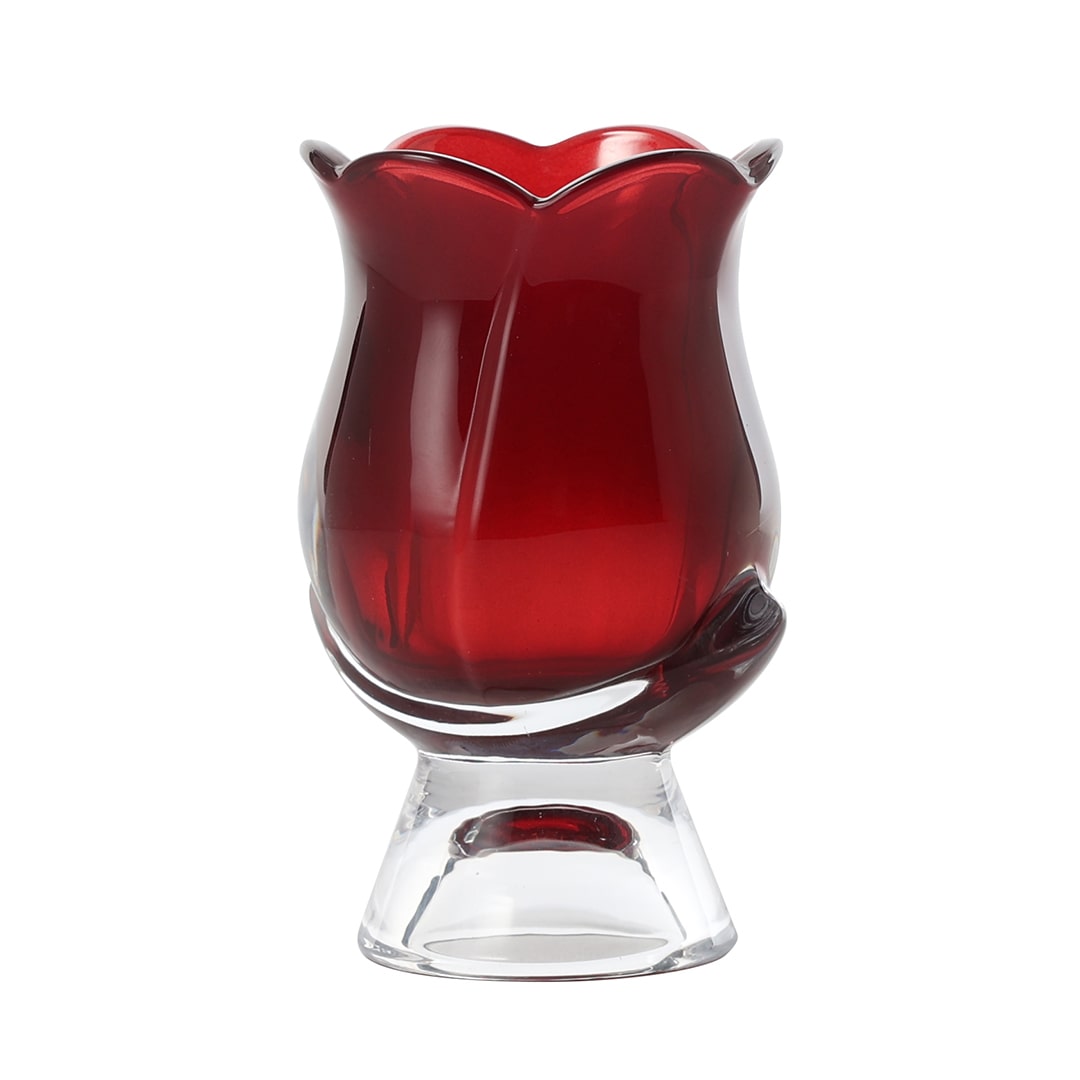TULIP CANDLE HOLDER RED