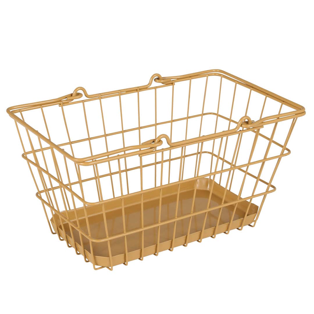 RECTANGLE BASKET TRAY SAND BEIGE