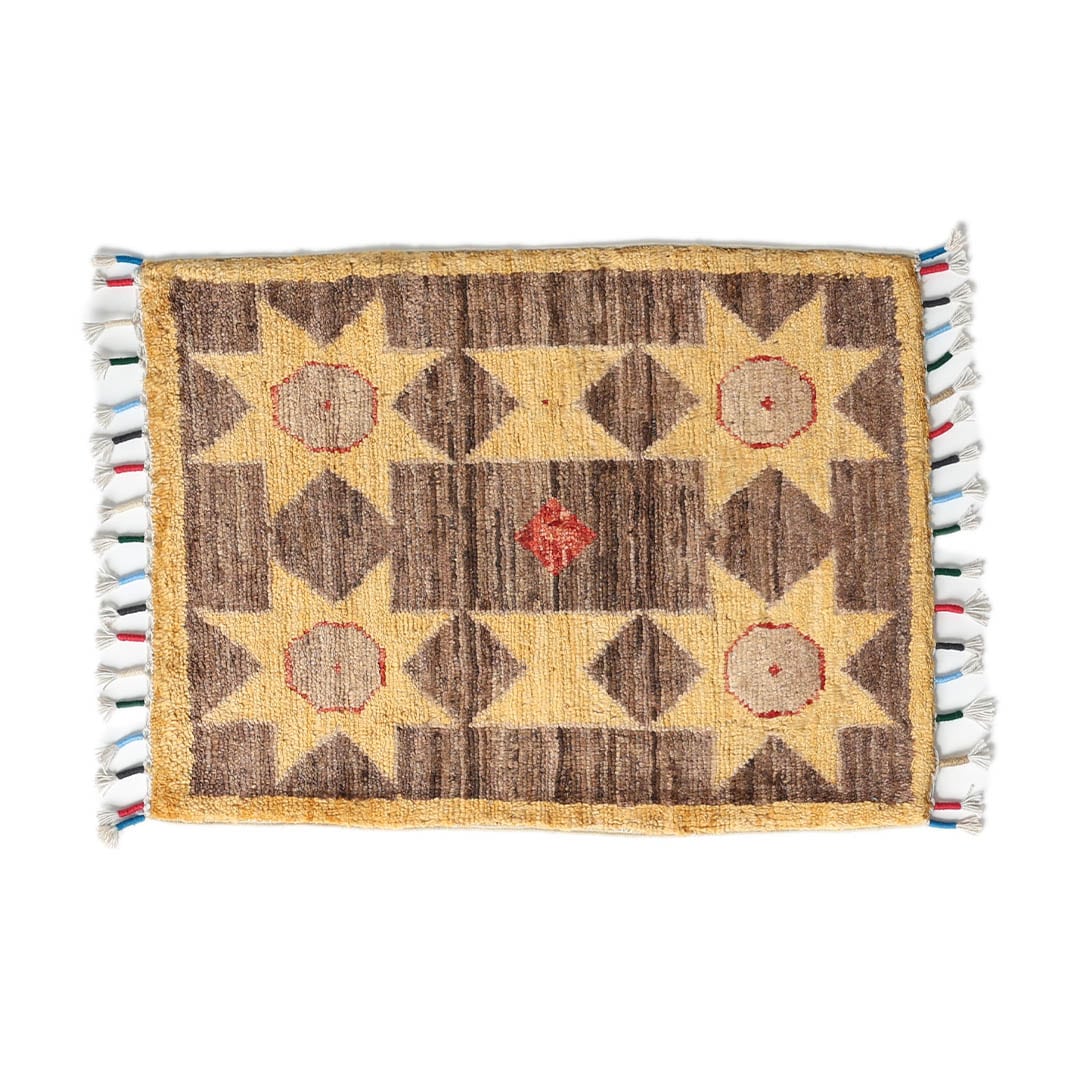AFGHAN HAND-KNOTTED WOOL RUG A-10 440×600