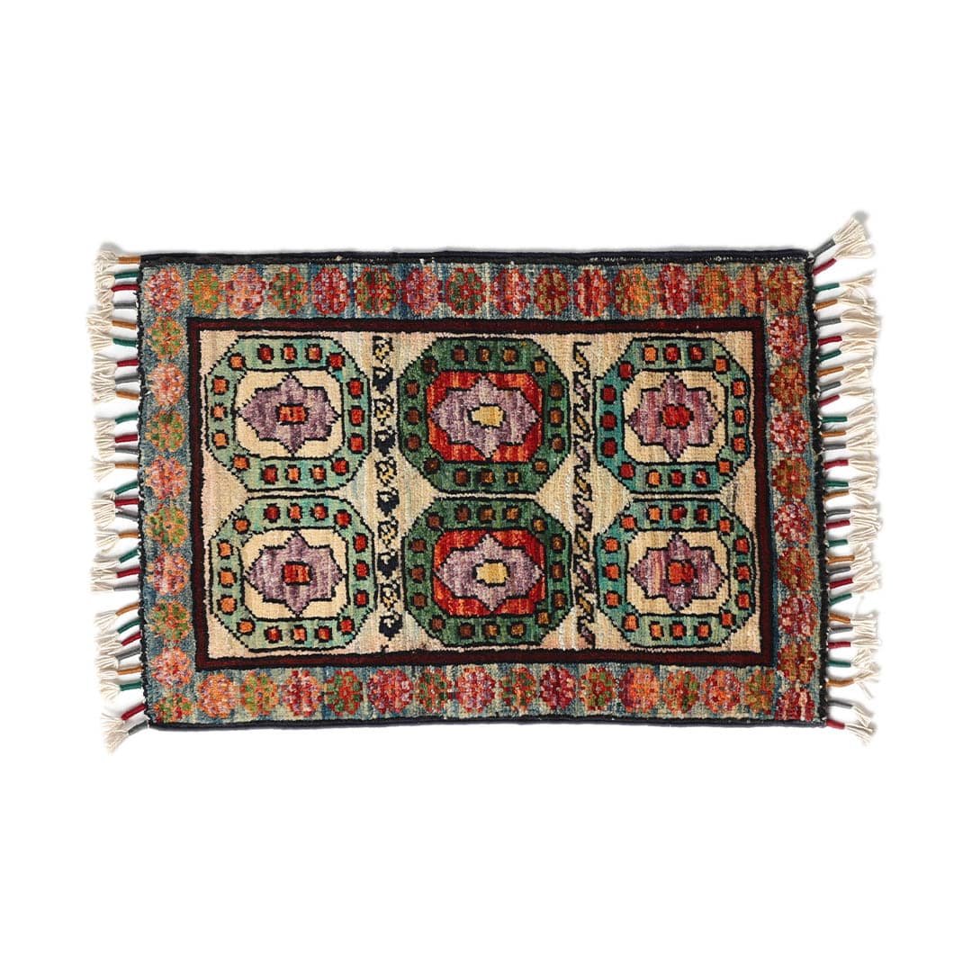 AFGHAN HAND-KNOTTED WOOL RUG A-12 430×610
