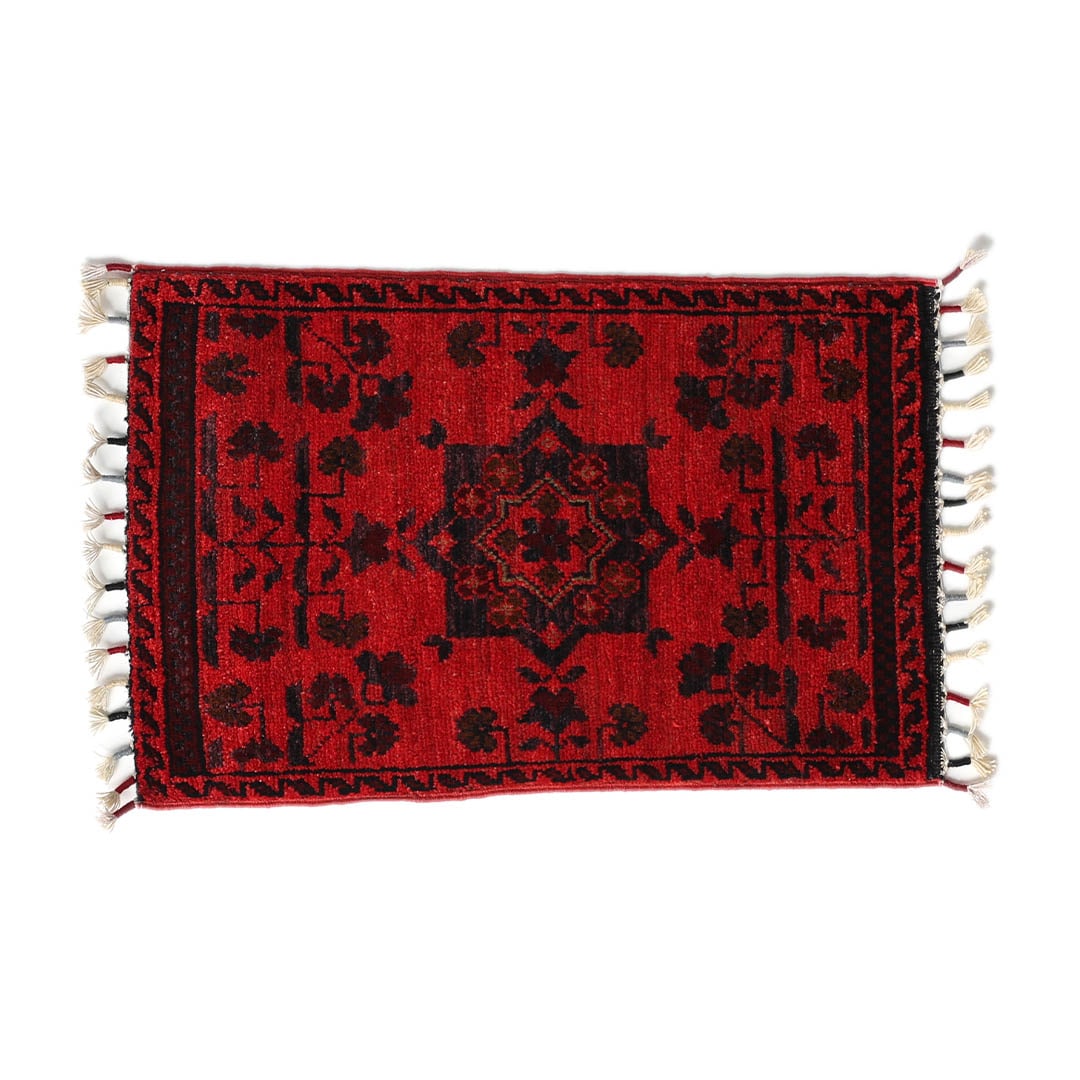 AFGHAN HAND-KNOTTED WOOL RUG A-16 400×620