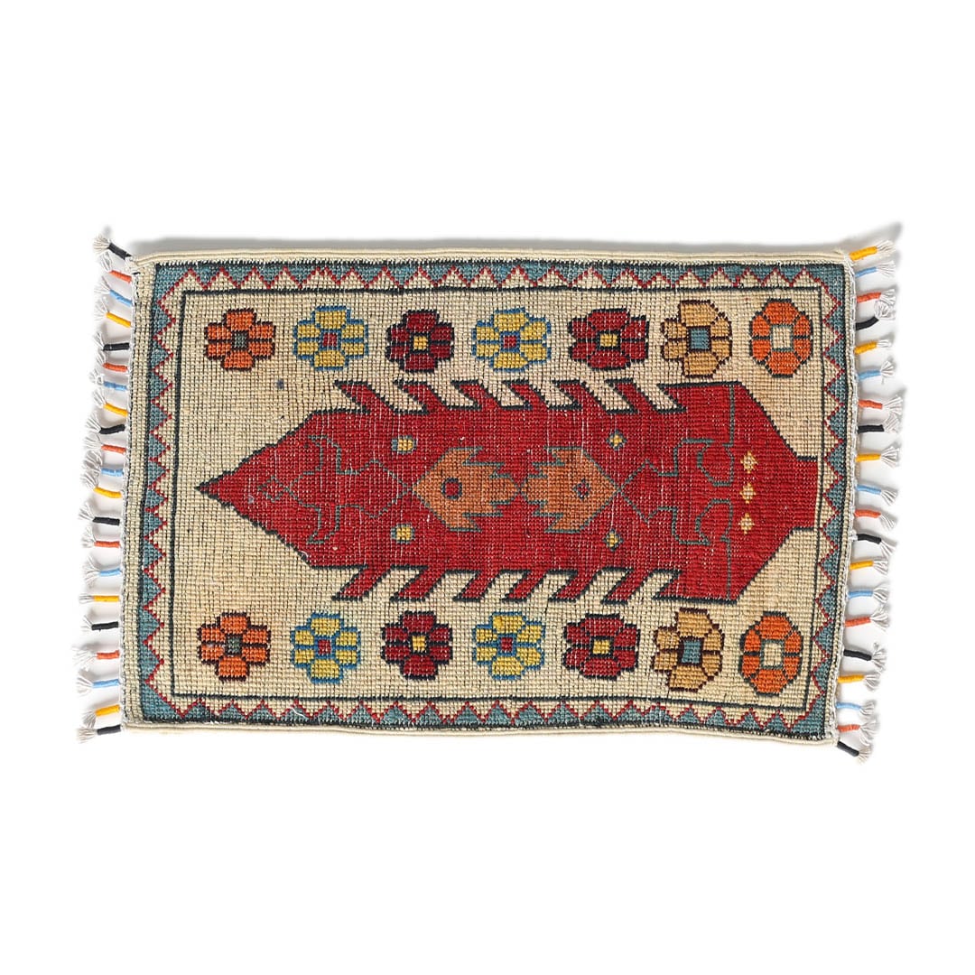 AFGHAN HAND-KNOTTED WOOL RUG A-3 410×600