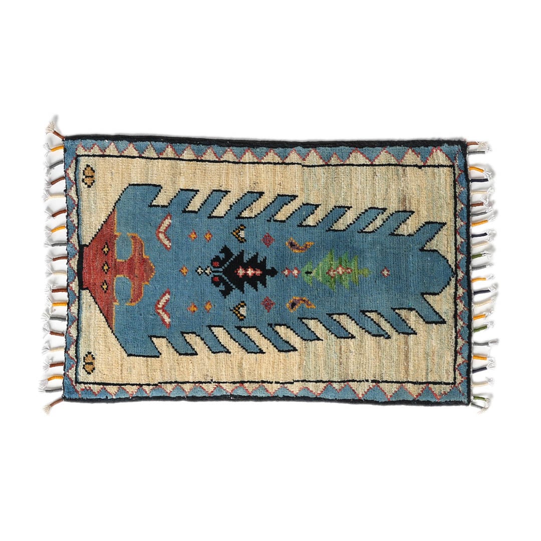 AFGHAN HAND-KNOTTED WOOL RUG A-4 420×630