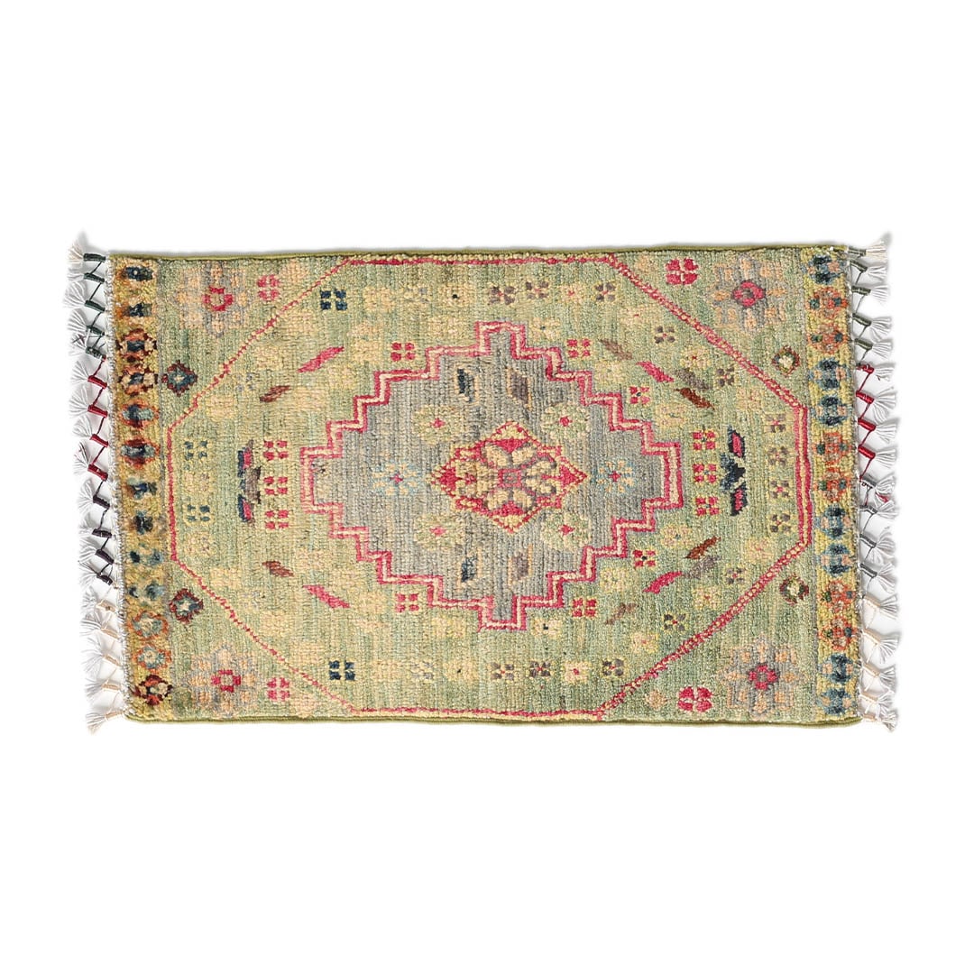 AFGHAN HAND-KNOTTED WOOL RUG A-8 400×620