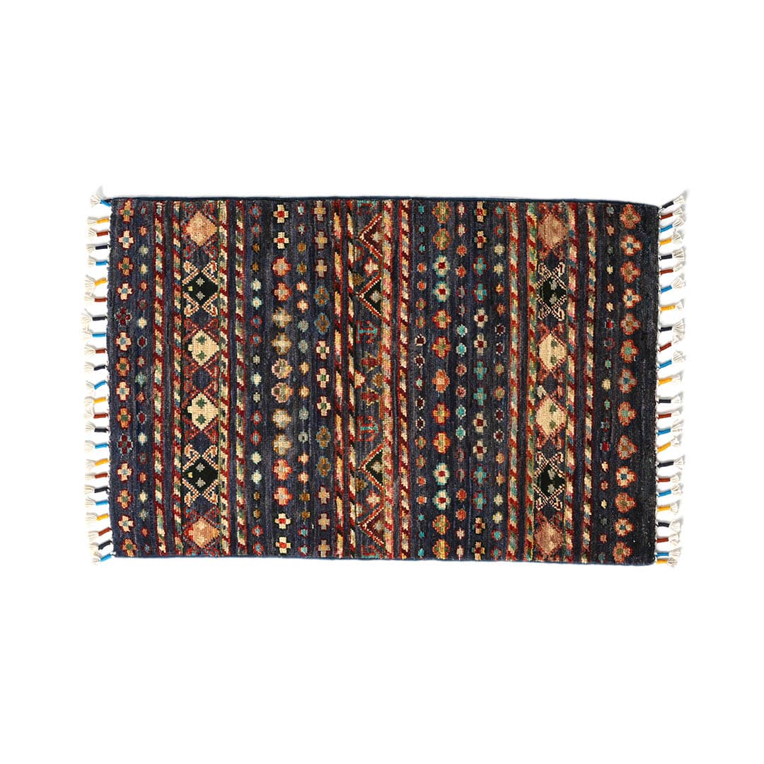 AFGHAN HAND-KNOTTED WOOL RUG C-11 580×875