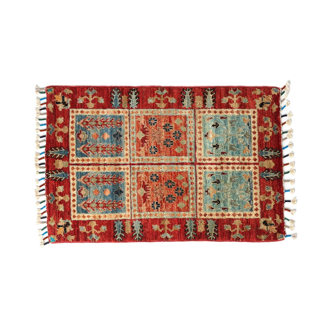 AFGHAN HAND-KNOTTED WOOL RUG C-15 585×890