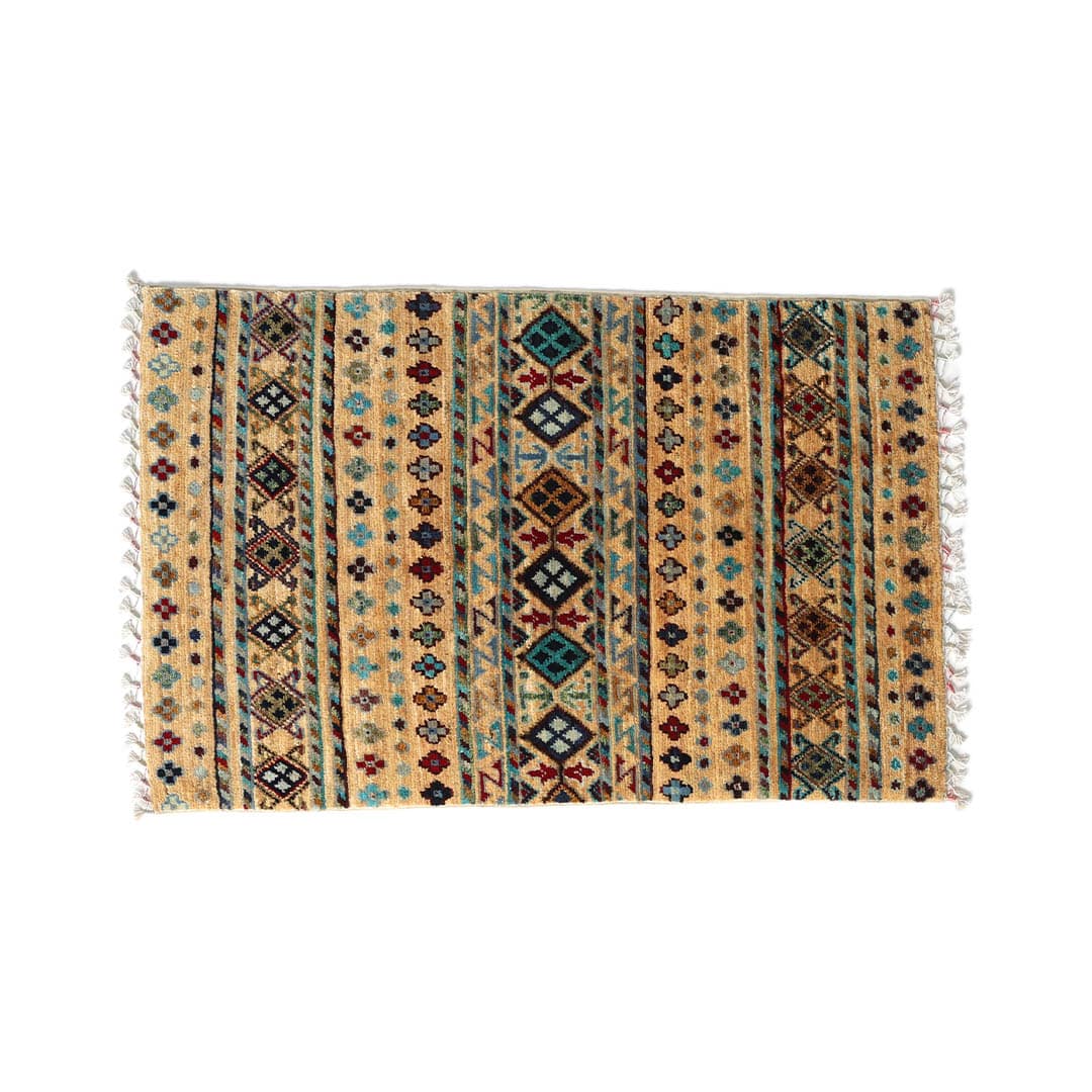 AFGHAN HAND-KNOTTED WOOL RUG C-1 575×880