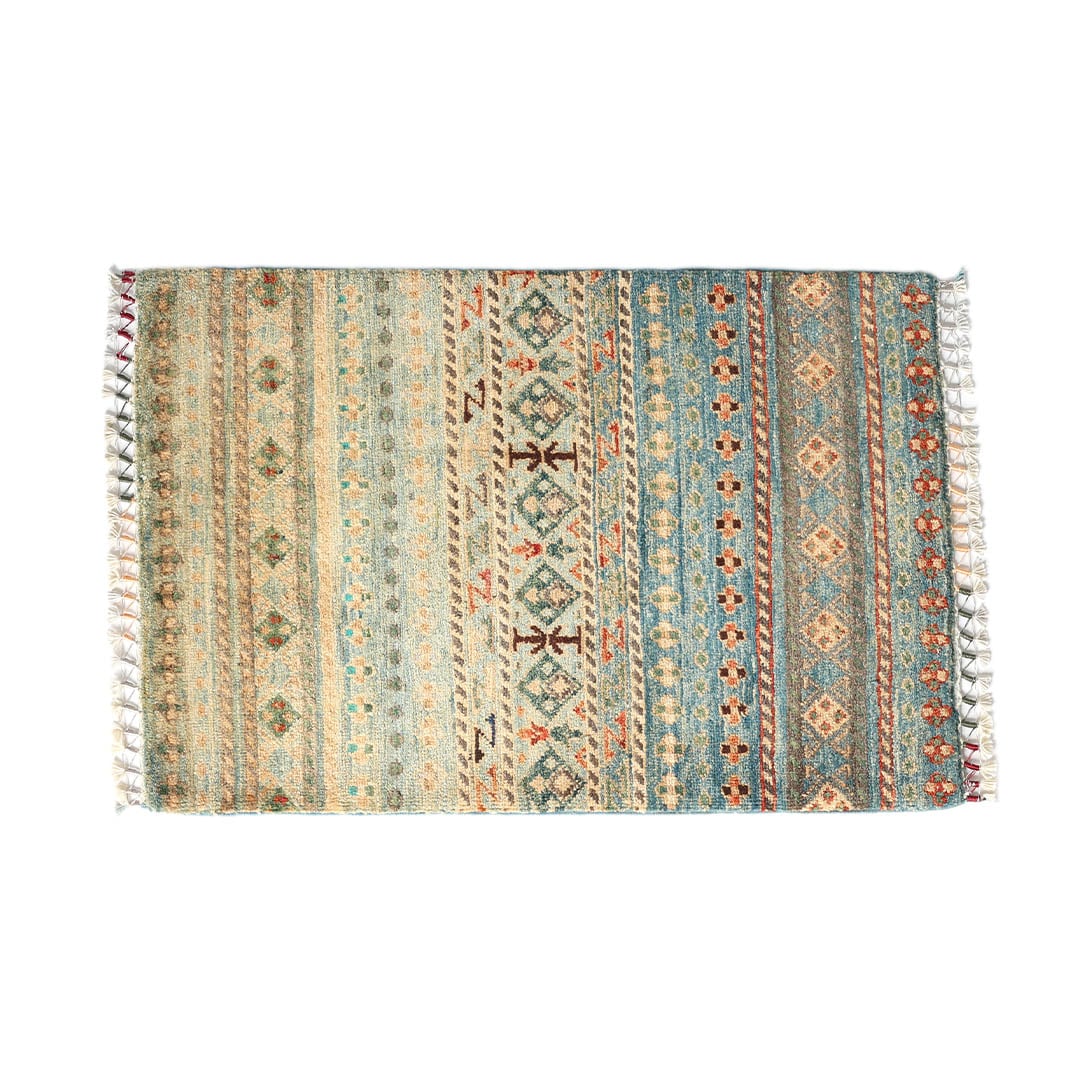 AFGHAN HAND-KNOTTED WOOL RUG C-2 600×910