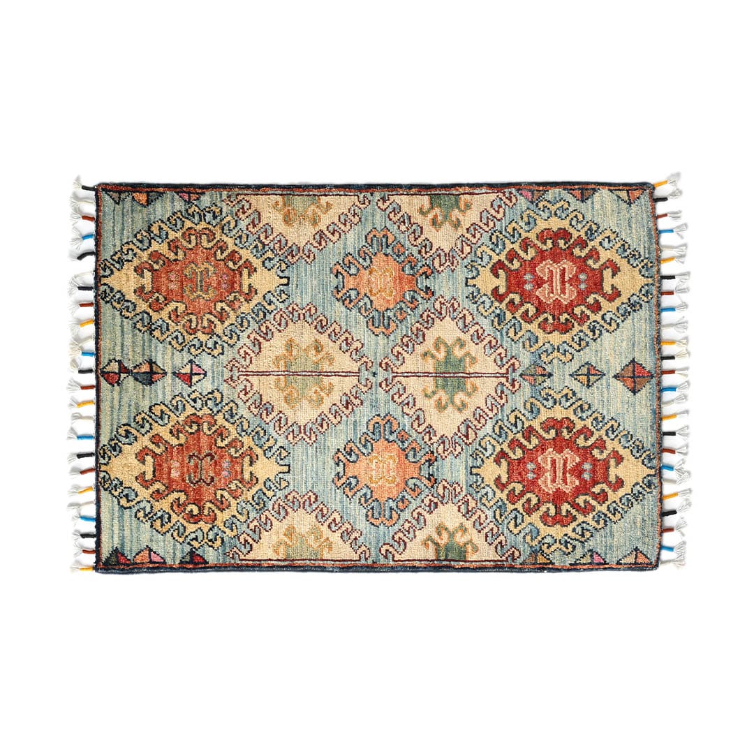 AFGHAN HAND-KNOTTED WOOL RUG C-4 635×910