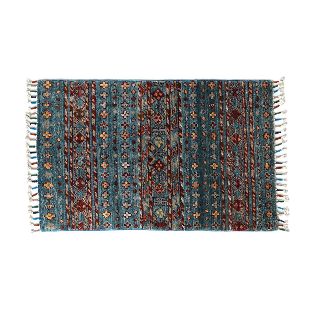 AFGHAN HAND-KNOTTED WOOL RUG C-5 595×925