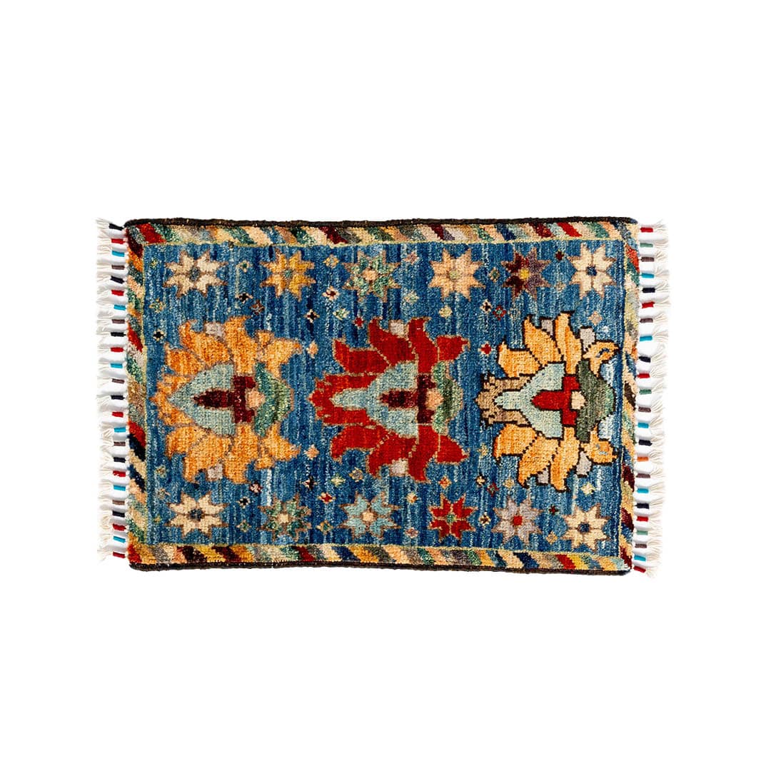 AFGHAN HAND-KNOTTED WOOL RUG A-3 420×600