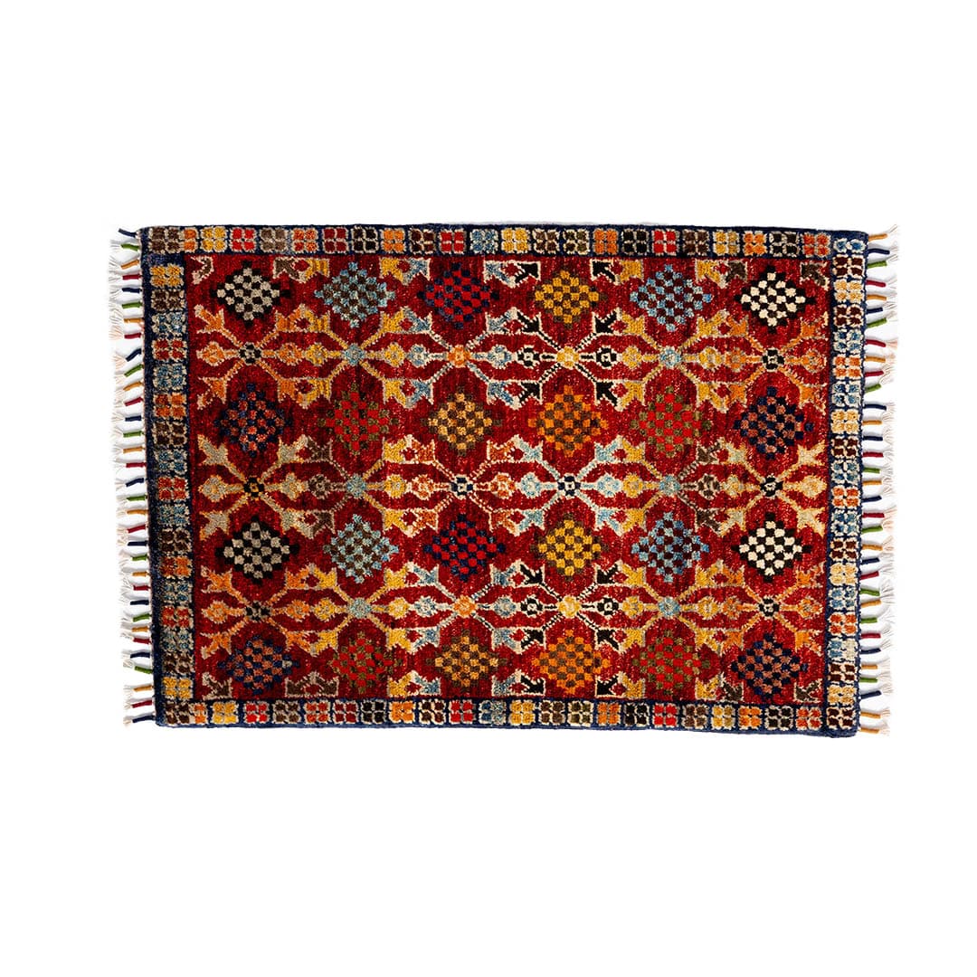 AFGHAN HAND-KNOTTED WOOL RUG C-2 620×865