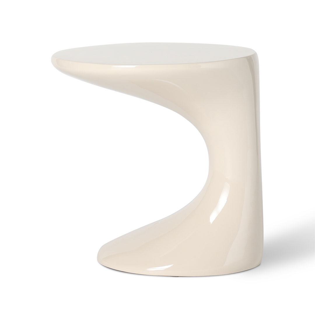 ARC END TABLE OFF WHITE S
