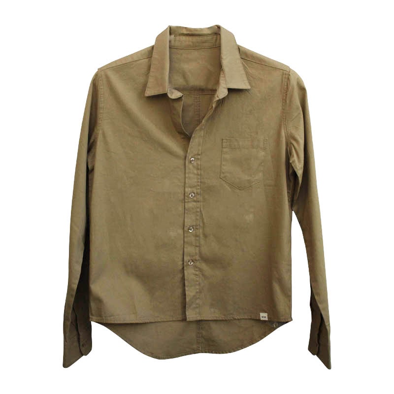 MW OPEN COLLAR SHIRT BEIGE/L