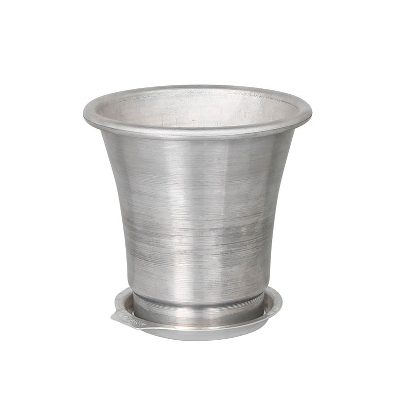 ALUMINUM POT M WITH SAUCER