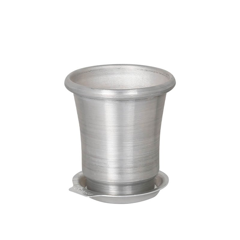 ALUMINUM POT S WITH SAUCER