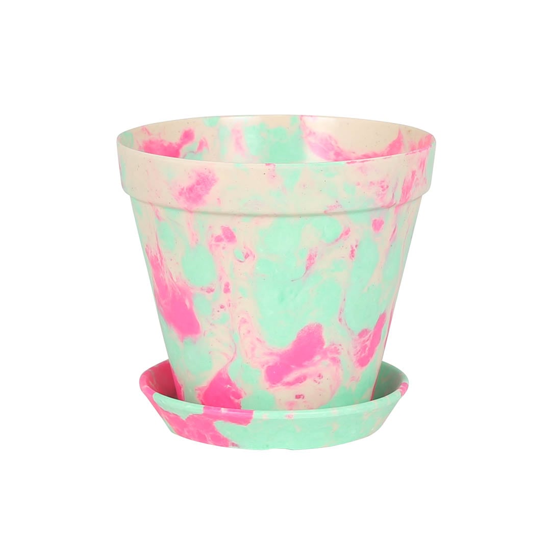 SPLASH POT L BEIGE/PINK/MINT GREEN