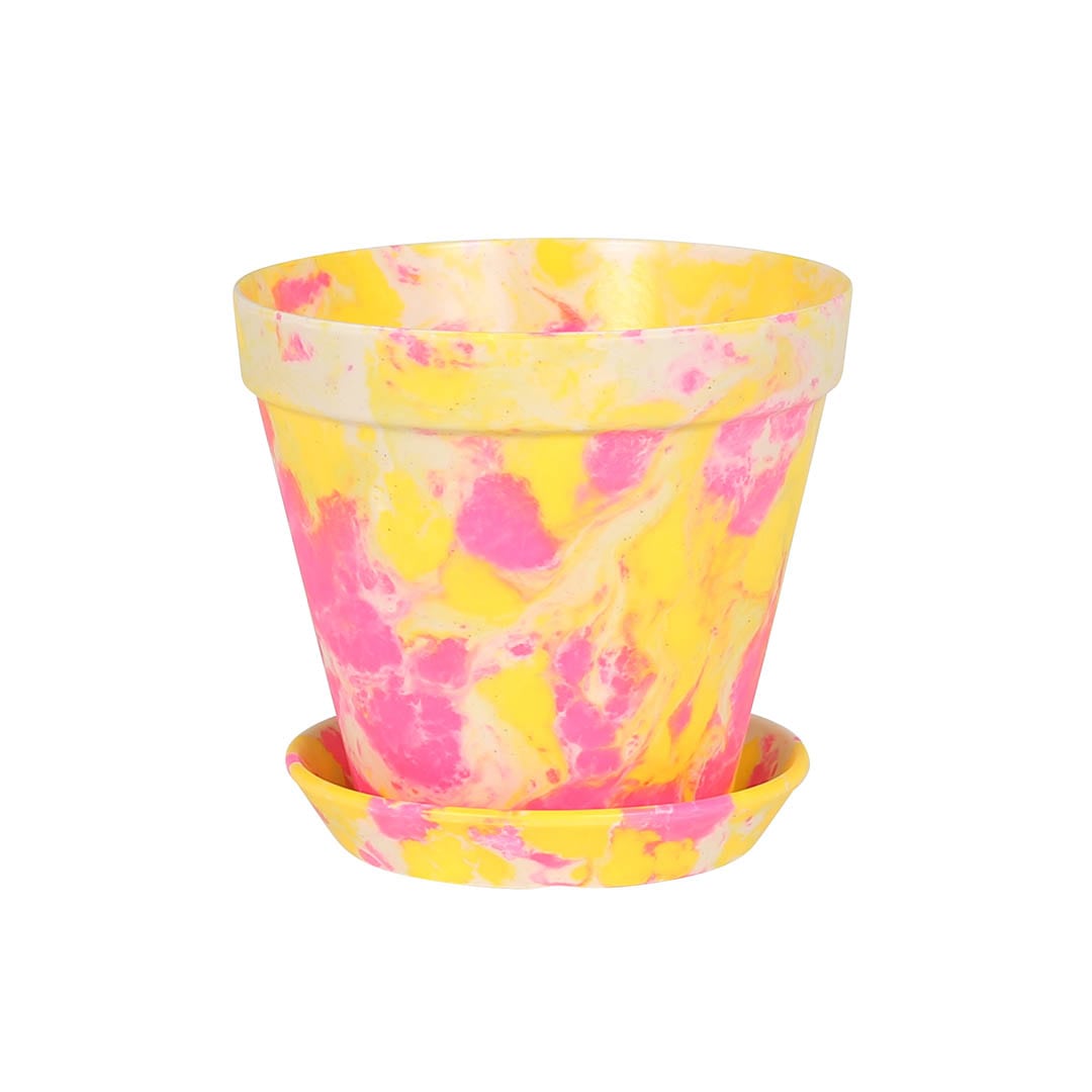 SPLASH POT L BEIGE/PINK/YELLOW