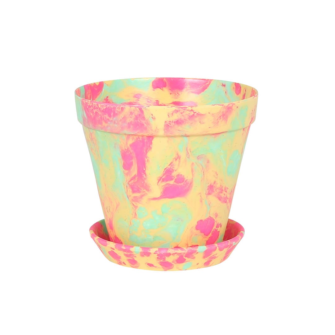 SPLASH POT L YELLOW/PINK/MINT GREEN