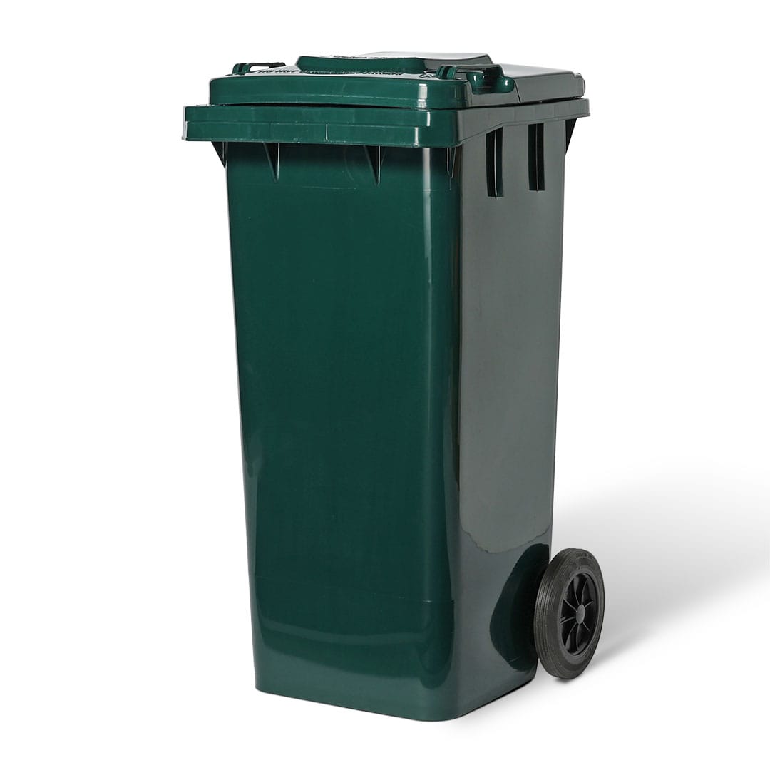 PLASTIC TRASH CAN 120L GREEN