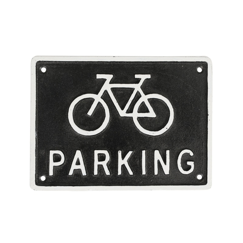 IRON SIGN "BICYCLE PARKING" BLACK