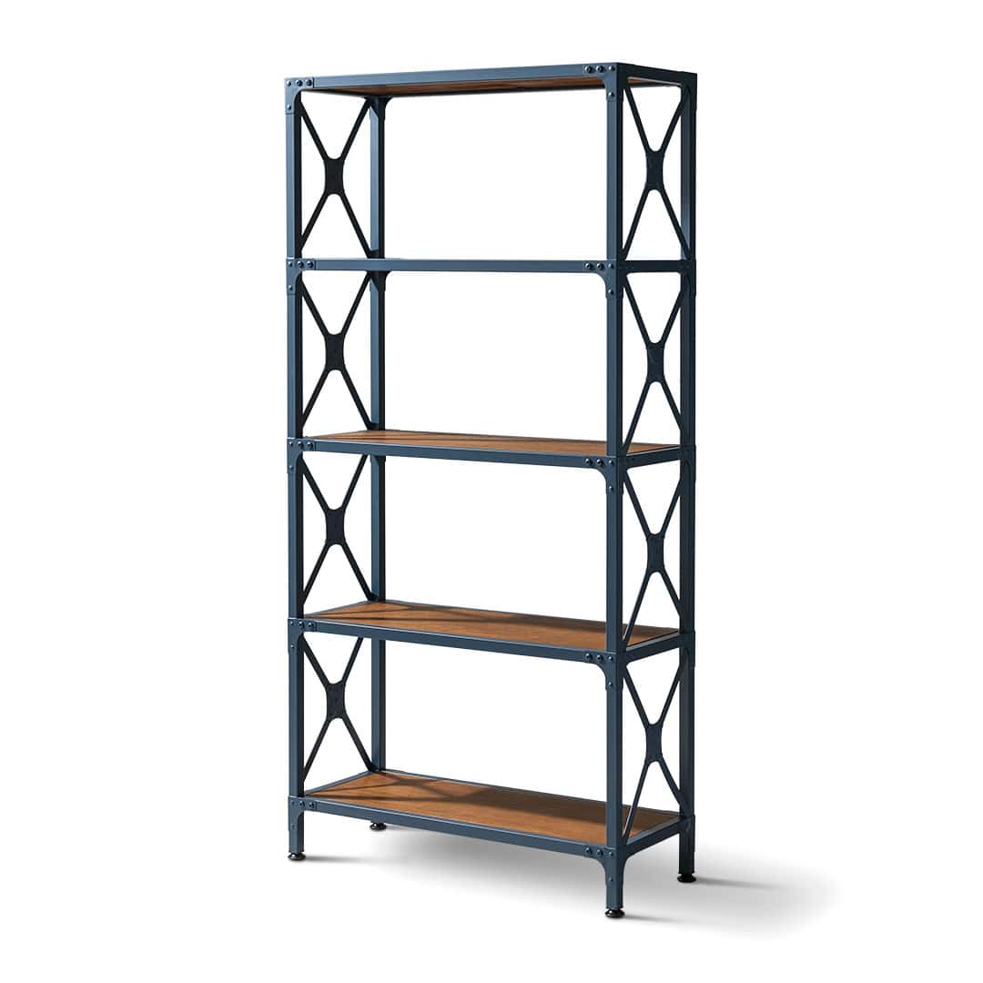 STEEL SIDE SHELF WITH WOODEN TOP L