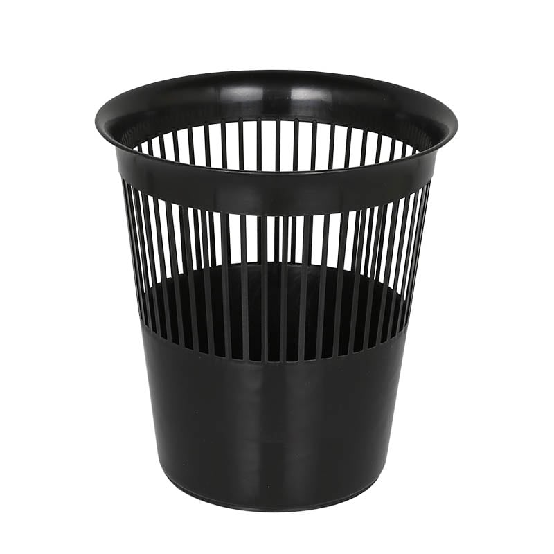 ITALIAN OPEN WASTE BASKET 14L BLACK