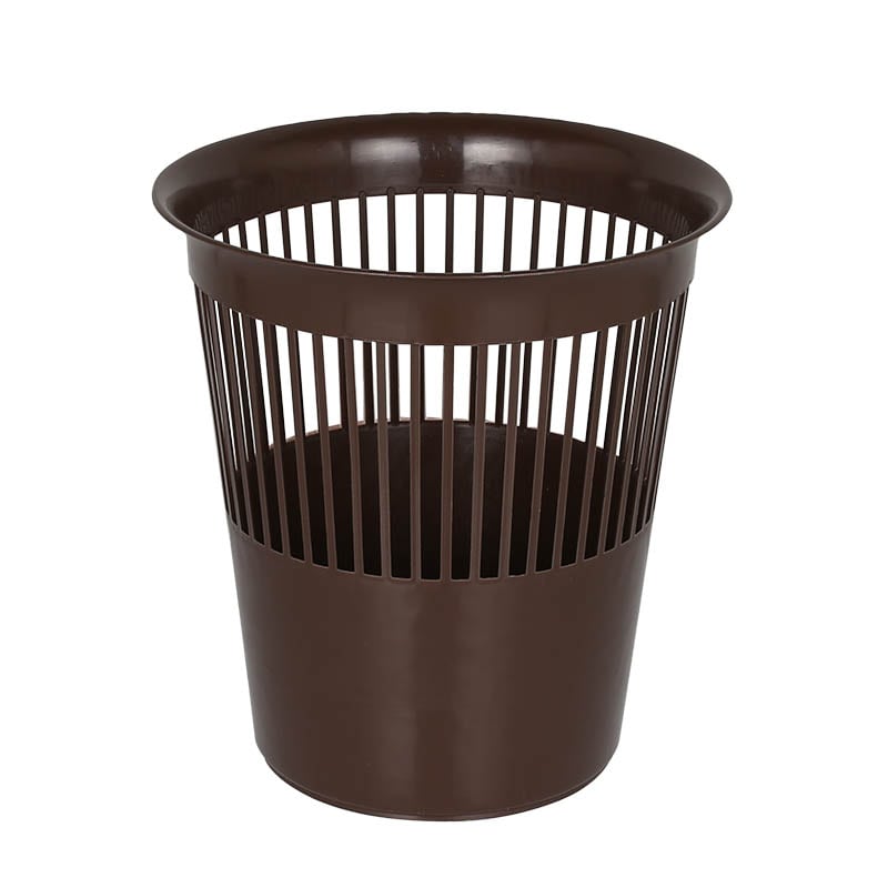 ITALIAN OPEN WASTE BASKET 14L BROWN