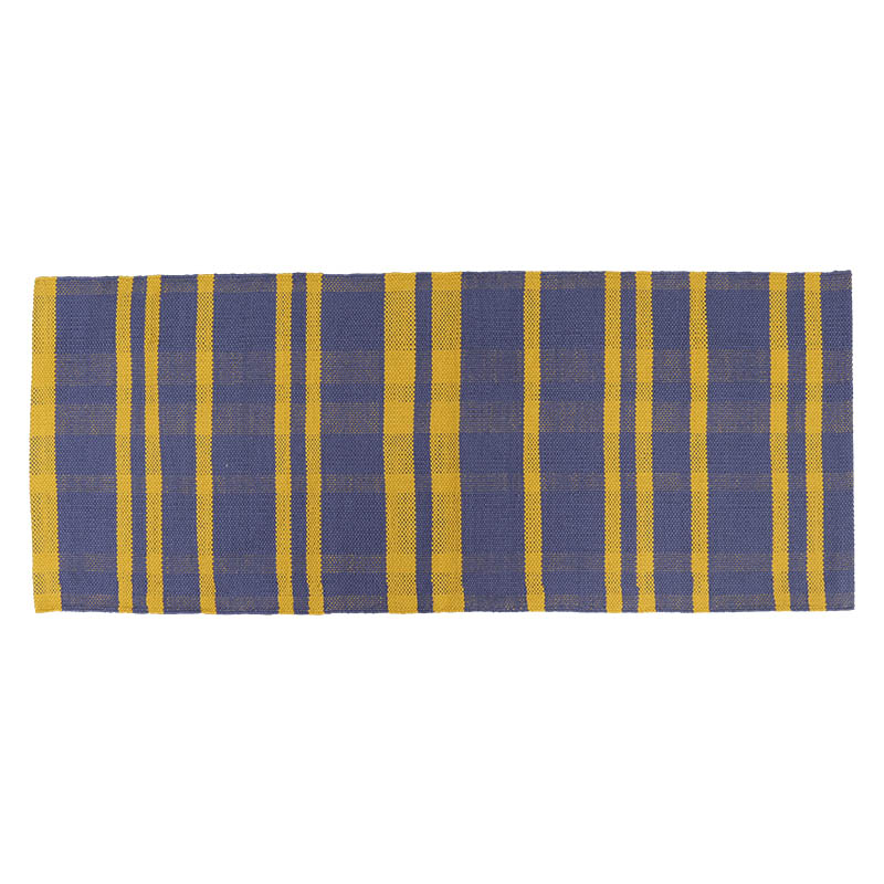 COTTON HANDLOOM MAT BLUE&YELLOW 500×1200