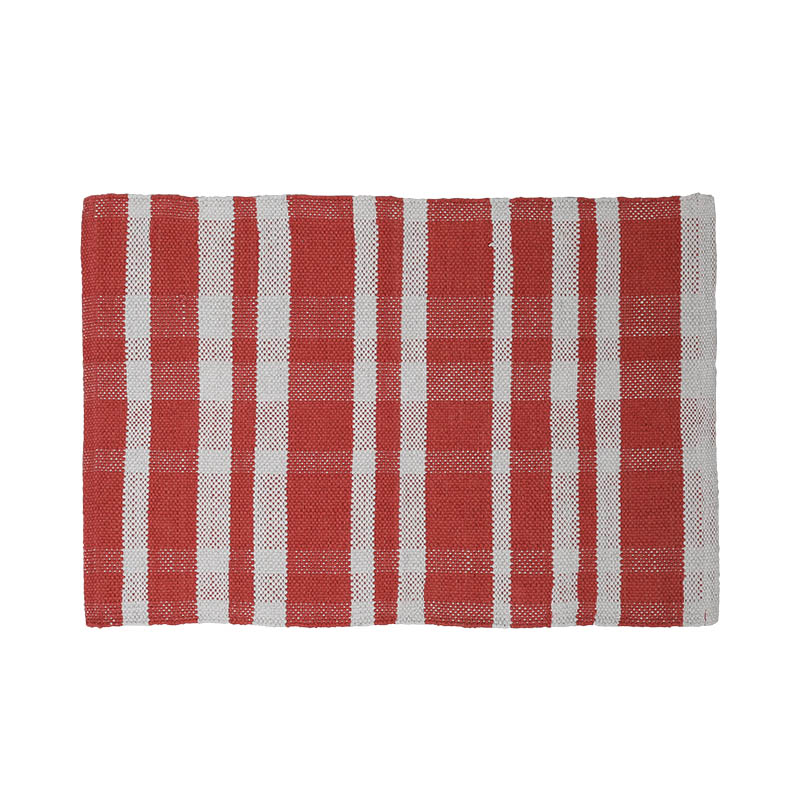 COTTON HANDLOOM MAT RED 500×750