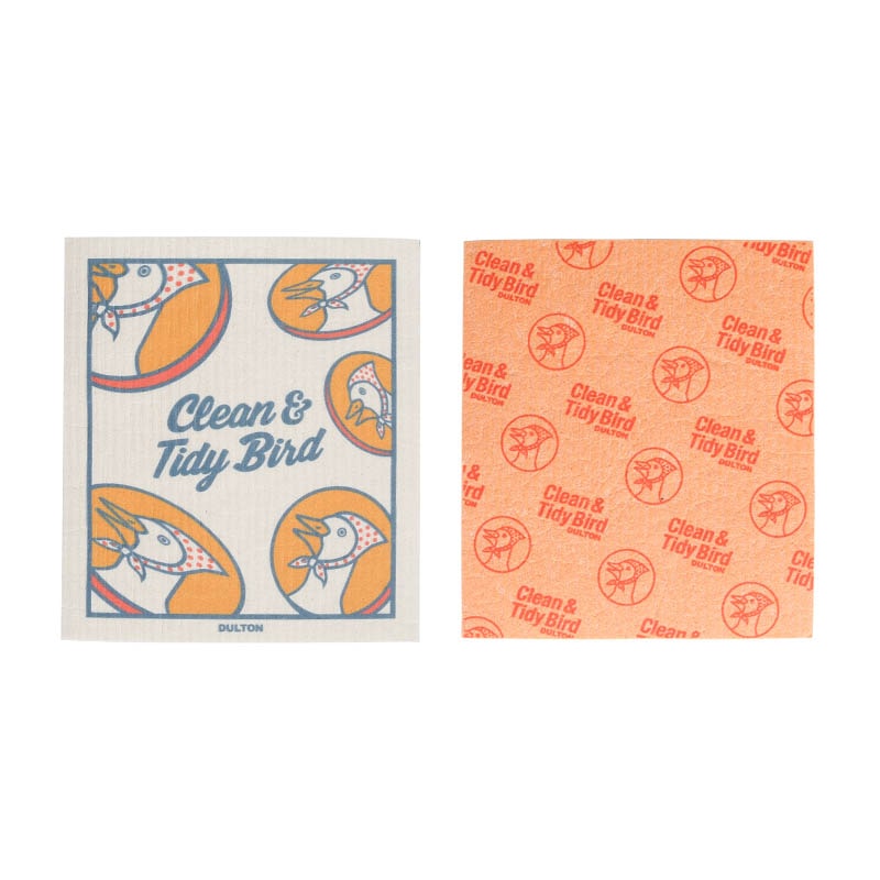 CELLULOSE CLOTH SET OF 2 ORANGE