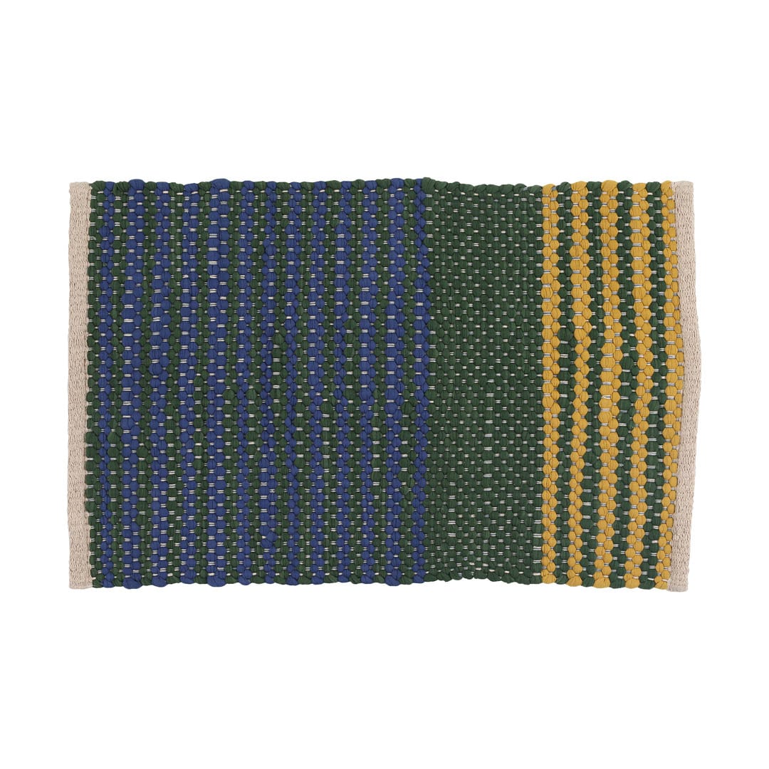 COTTON CHINDI MAT GREEN/BLUE 500×750