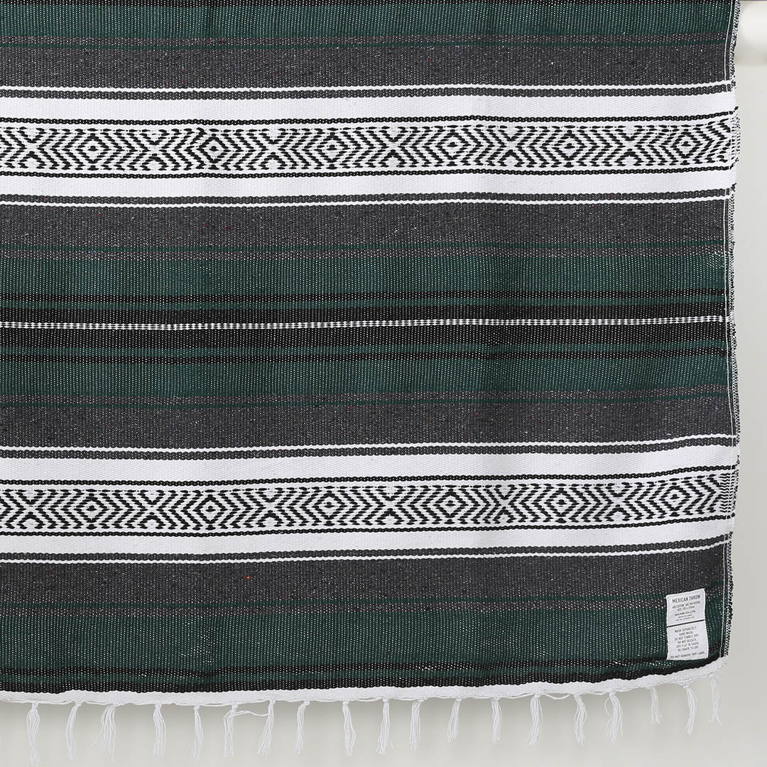 MEXICAN THROW DARK GREEN