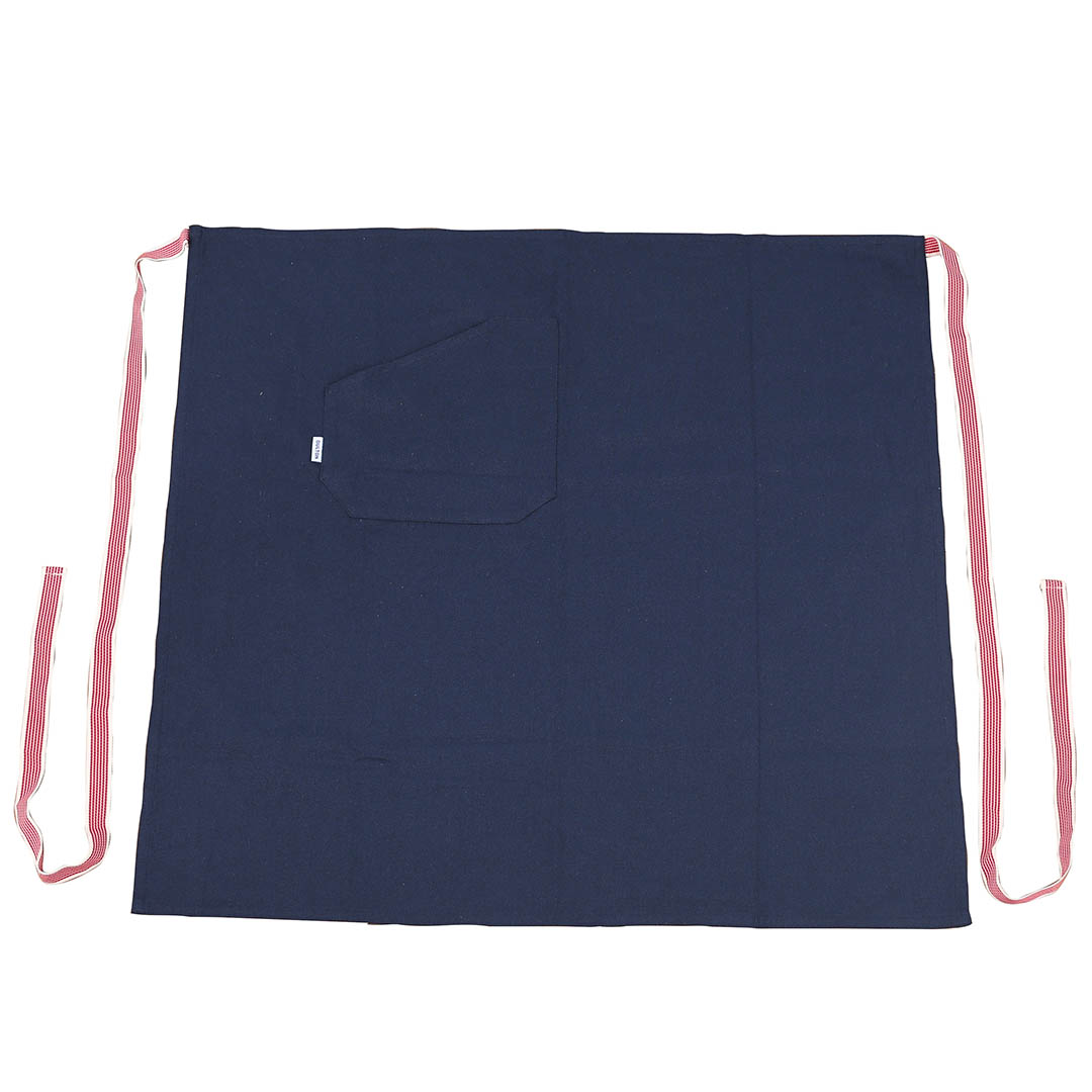 GARCON APRON STRIPE/NAVY BLUE