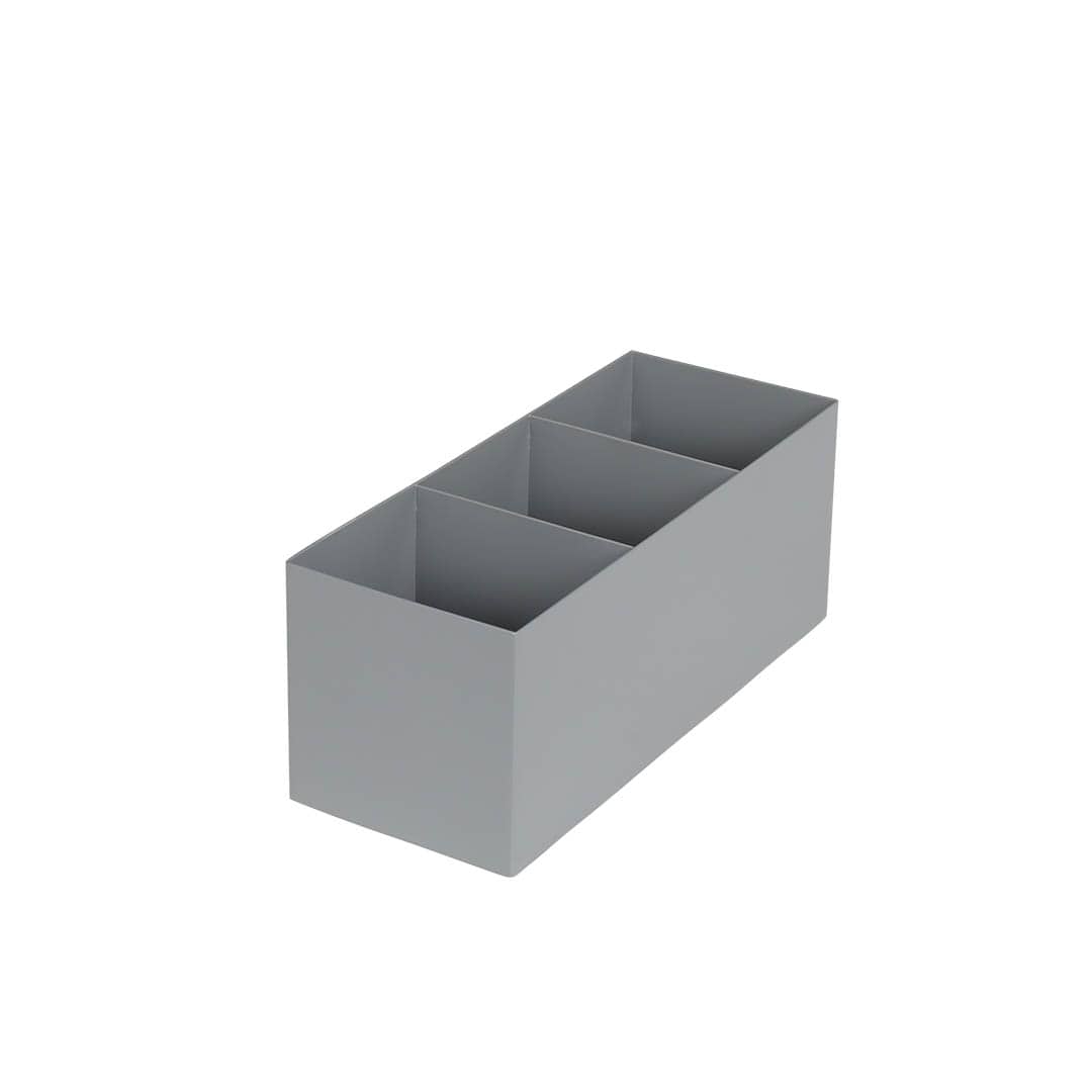 METAL BOX WITH 3 DIVISIONS GRAY