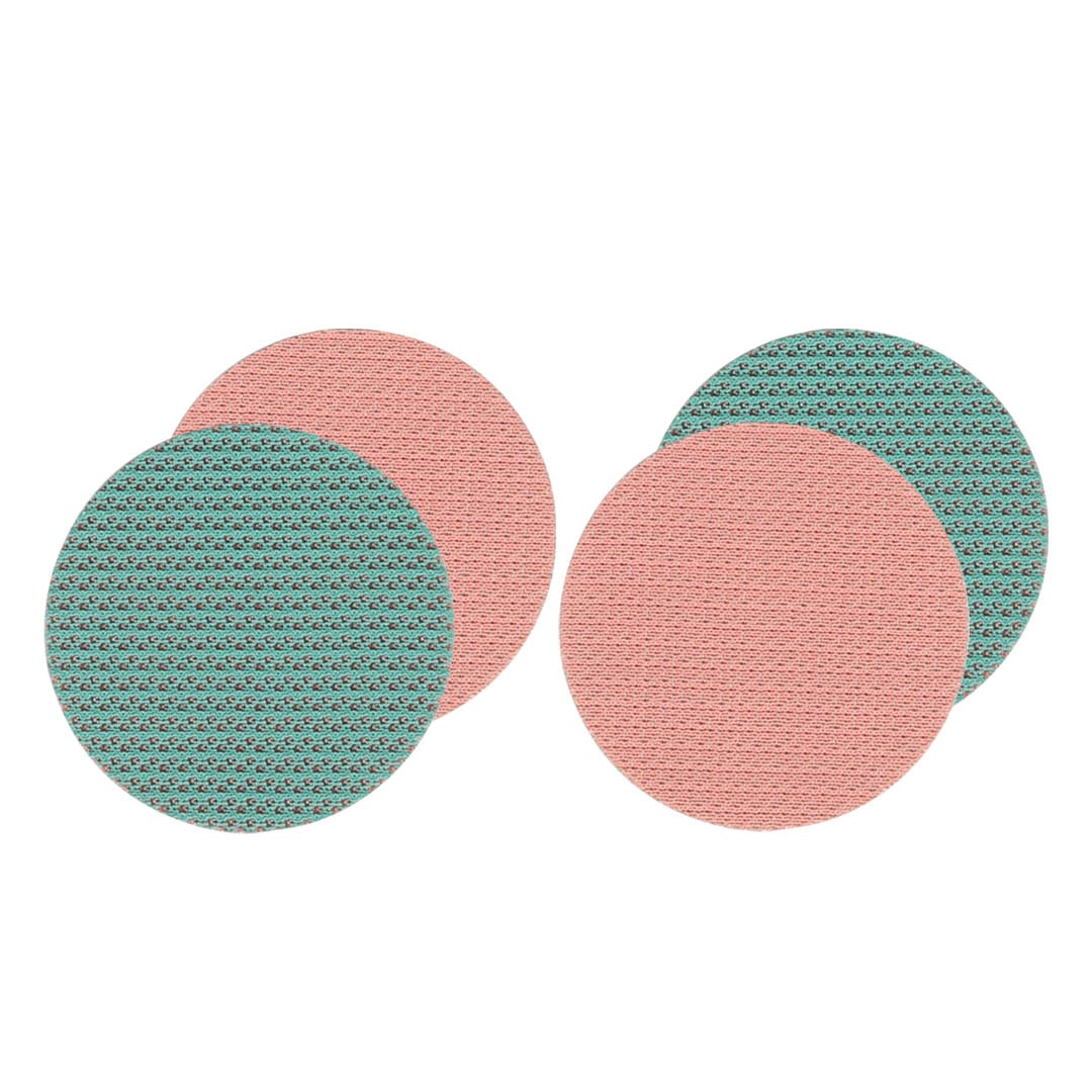 COASTER ROUND SET OF 2 GREEN×PINK