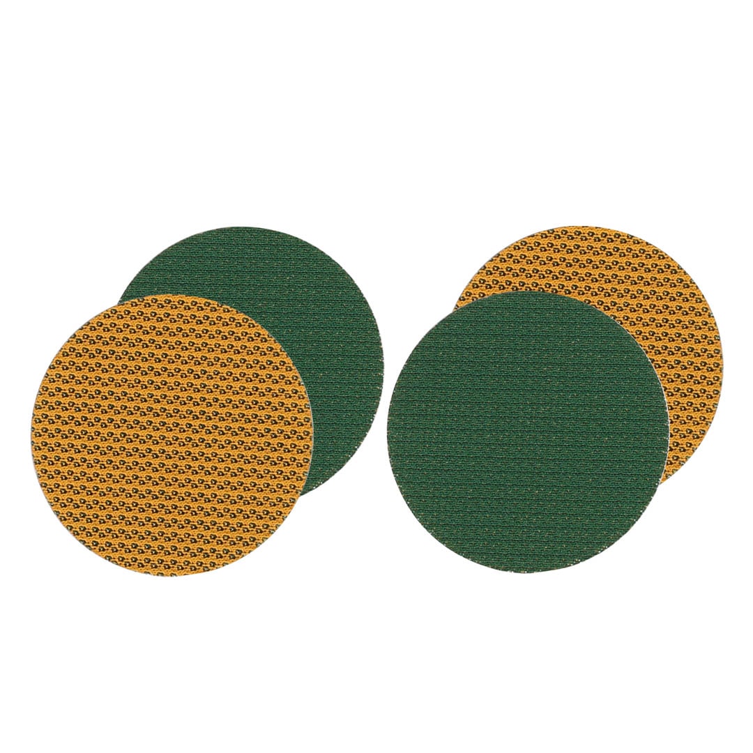 COASTER ROUND SET OF 2 YELLOW×DARK GREEN