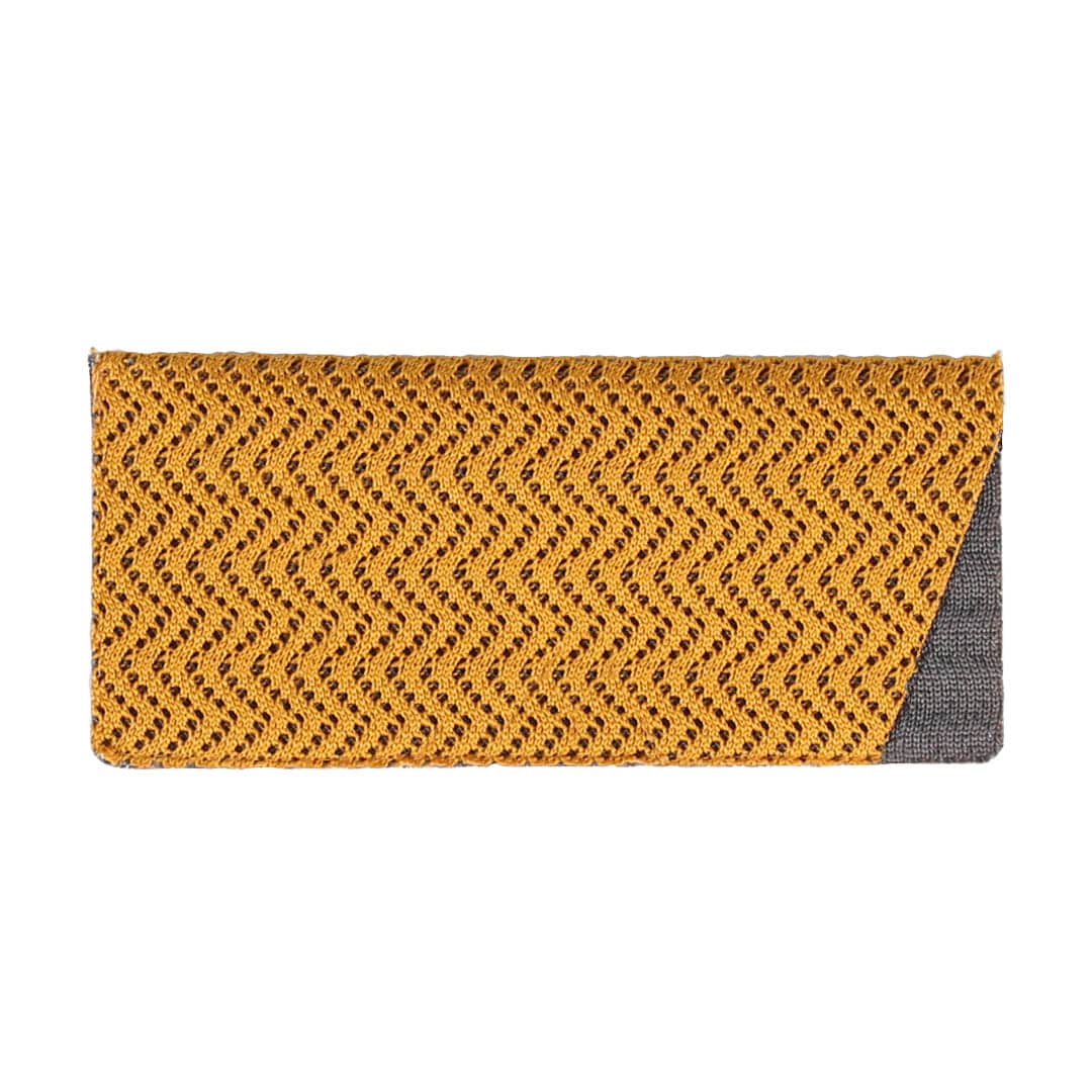 GLASSES CASE HERRINGBONE/YELLOW