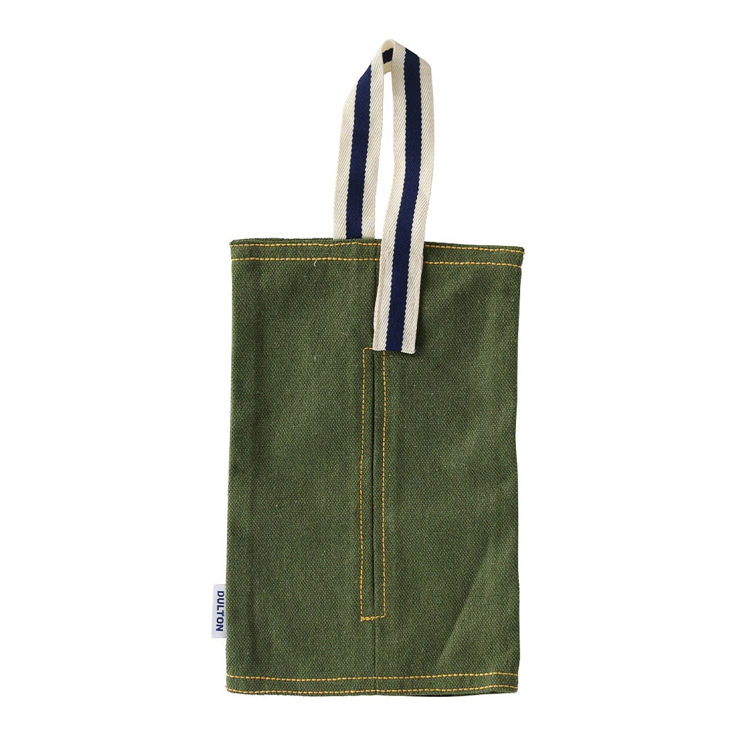 TISSUE CASE STRIPE/MINT GREEN