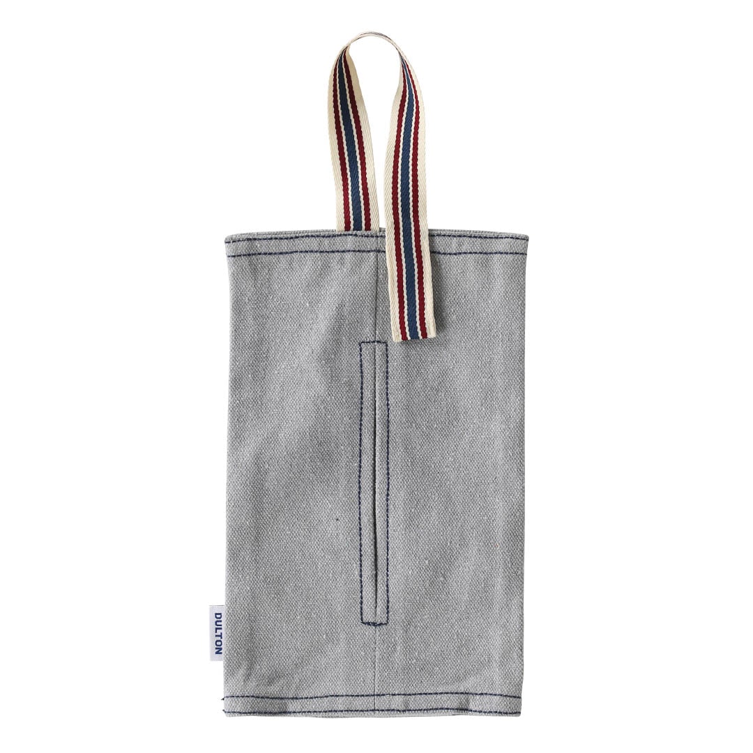 TISSUE CASE STRIPE/LIGHT GRAY