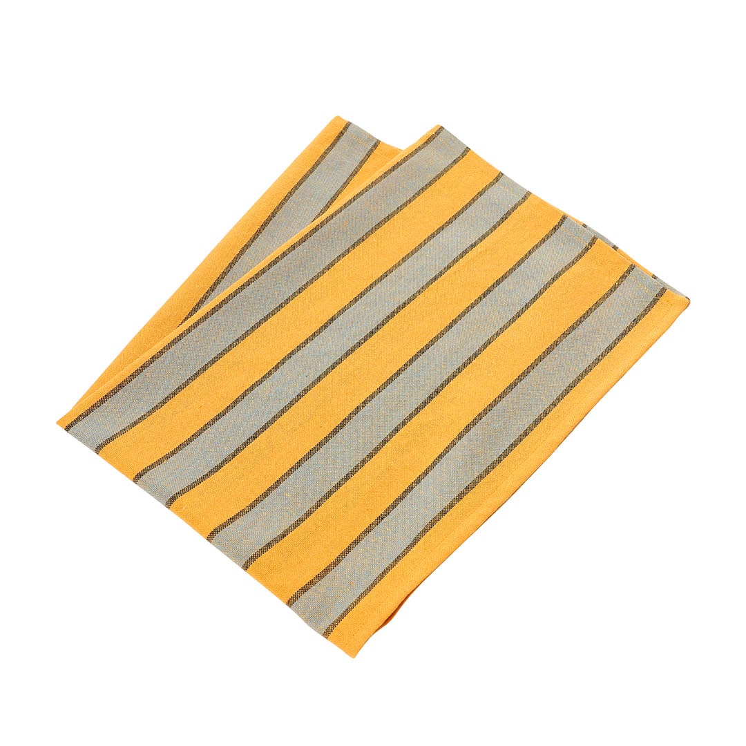 KITCHEN CLOTH BORDER YELLOW/BLUE