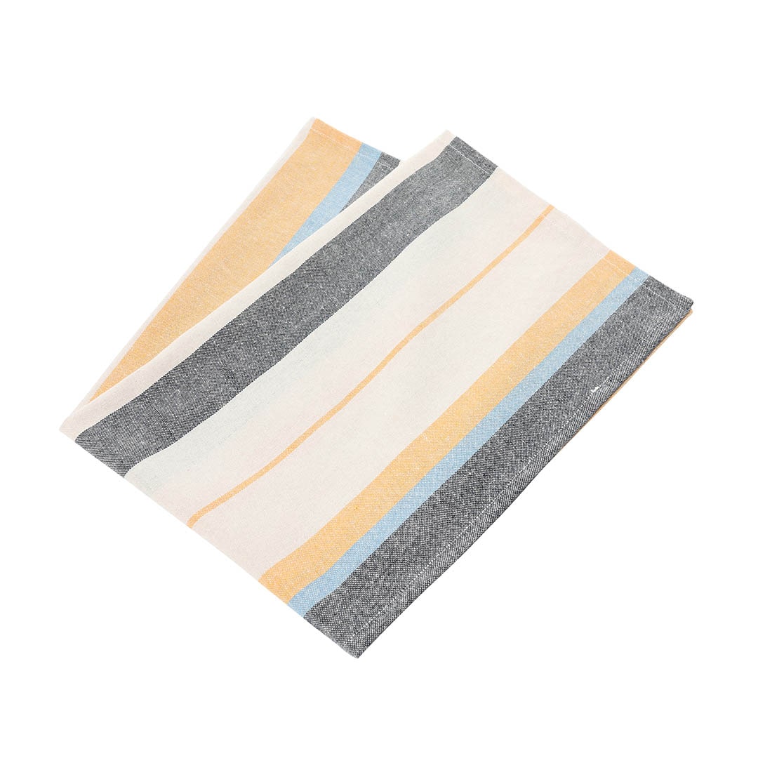 KITCHEN CLOTH STRIPY YELLOW/BLUE