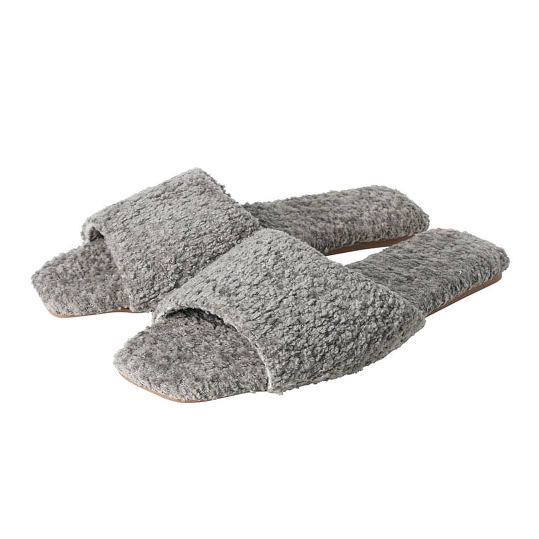 DURA-SOLE SLIPPERS MEN CURLY GRAY