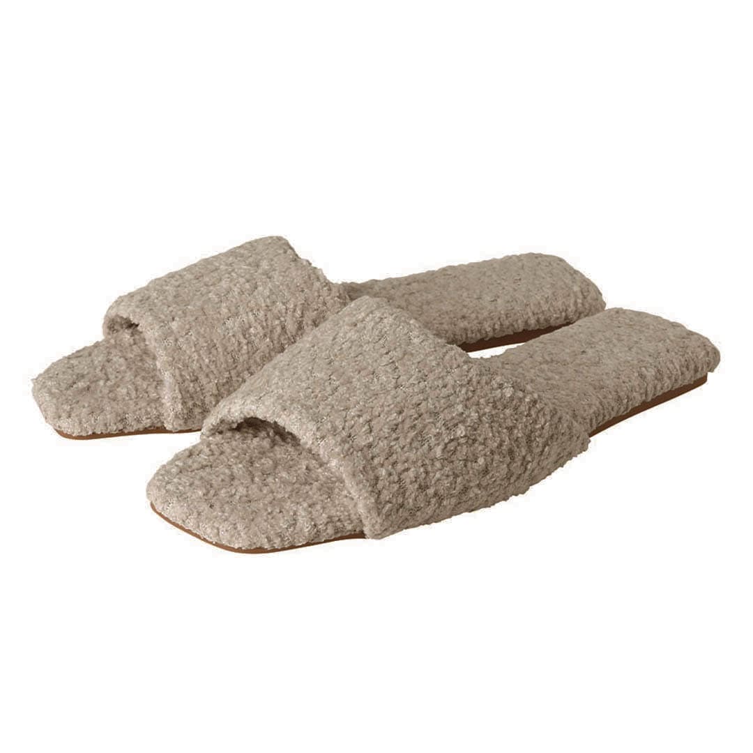 DURA-SOLE SLIPPERS MEN CURLY LIGHT GRAY