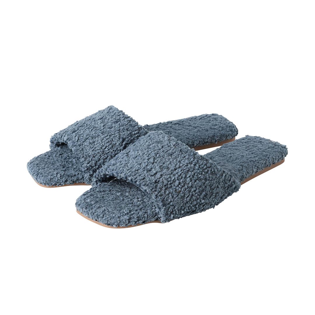 DURA-SOLE SLIPPERS WOMEN CURLY BLUE