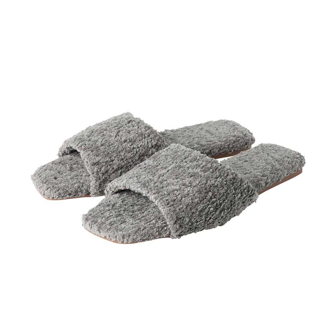 DURA-SOLE SLIPPERS WOMEN CURLY GRAY